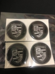 Disc stickers - Porsche, 75mm (black) ― AUTOERA.LV