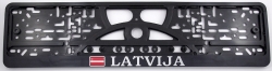 Рельефный держатель номерного знака  -  Latvija  ― AUTOERA.LV