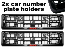 2PCS x  Number Plate Surround Holder - AUDI ― AUTOERA.LV
