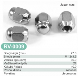 Disku uzgrieznis (konusa tipa , Japan Cars) - M12X1.5/SW21/H30 ― AUTOERA.LV