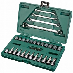 1/4" + 3/8" DR. E-TORX WRENCH SET 35PCS.