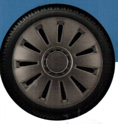 Wheel cover set  SILVERSTONE BLACK, 15" ― AUTOERA.LV
