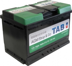 AGM car battery -  TAB 70Ah 760A 12V (-/+) ― AUTOERA.LV