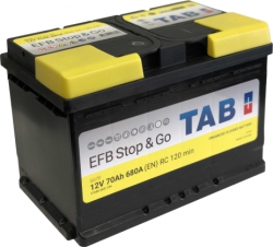 EFB Car battery  - TAB (START & GO), 70A, 680A, 12V (-/+) ― AUTOERA.LV