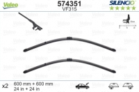 AERO Wiper blade set by VALEO SILENCIO - Mercedes-Benz/VW, 60+60cm