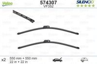 Front wiperblade set by VALEO SILENCIO for Mercedes-Benz, 55+55сm