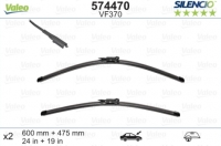 Wiper blade set by VALEO SILENCIO for Audi /BMW /Mercedes-Benz, 60cm+48cm