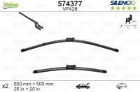 Bezkarkāsa logu slotiņu kompl.VALEO SILENCIO - Volvo C30/C70/S40/S60/S80/V50/V60/V70/XC60/XC70, 65cm+50cm