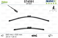 Комп.стеклоочистителей VALEO SILENCIO - Audi A6 C7 (2011-2019)/VW Tiguan (2016-), 65+53см 