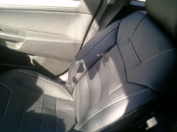 Leather imitation car seat cover set with zippers - VILKAN LORD, grey color  ― AUTOERA.LV