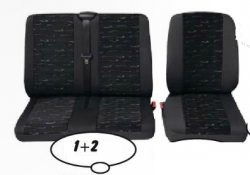 Universālie sēdekļu pārvalki BUS (1+2 sēdekļi) /kvalitatīvs auduma meteriāls ― AUTOERA.LV