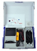 Parking system with 4 sensors and monitor, 12V  (silver) 