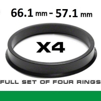Centrējošs gredzens alumīnija diskiem 66.1mm ->57.1mm 