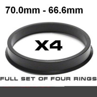 Центрирующее кольцо для алюминиевых дисков 70.0mm ->66.6mm