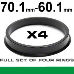 Центрирующее кольцо для алюминиевых дисков 70.1mm ->60.1мм ― AUTOERA.LV