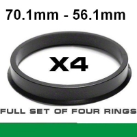 Центрирующее кольцо для алюминиевых дисков 70.1mm ->56.1mm