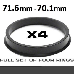 Центрирующее кольцо для алюминиевых дисков  71.6mm ->70.1mm ― AUTOERA.LV