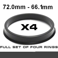 Центрирующее кольцо для алюминиевых дисков 72.0mm-66.1mm ― AUTOERA.LV
