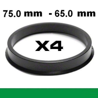 Wheel hub centring ring  75.0mm ->⌀65.0mm