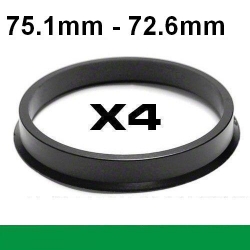 Spigot ring for alloy wheels ⌀75.1mm ->⌀72.6mm  ― AUTOERA.LV
