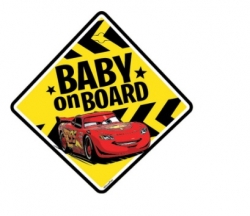 Car sign with suction cup - Baby on board  ― AUTOERA.LV